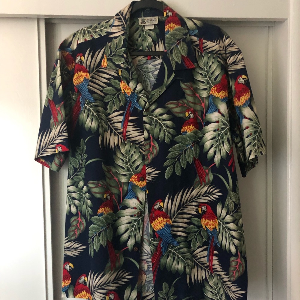 VTG-1988 Aloha Republic Toucan Button Down Mens XL